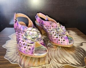 L 'Artiste Lovella Women’s Sandal Slingback Purple & Pink Size EU 37 (US 6.5-7)
